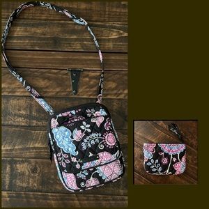 2 pc Vera Bradley Set Alpine Floral Mini Hipster + Coin Purse